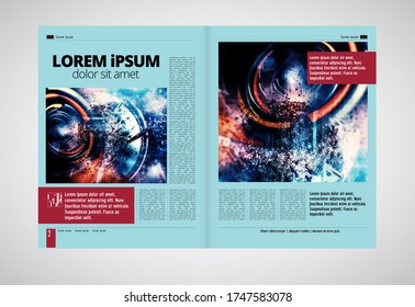 Modern vector templates for brochure, magazine, flyer, booklet with 3D rendering technology concept