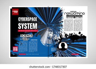 Modern vector templates for brochure, magazine, flyer, booklet with 3D rendering technology concept