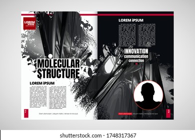 Moderne Vektorvorlagen für Broschüren, Magazine, Flyer, Broschüren mit 3D-Renderingtechnologie-Konzept