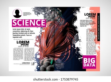 Moderne Vektorvorlagen für Broschüren, Magazine, Flyer, Broschüren mit 3D-Renderingtechnologie-Konzept