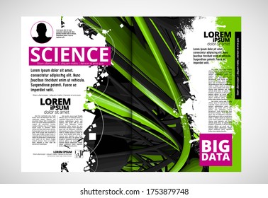 Modern vector templates for brochure, magazine, flyer, booklet with 3D rendering technology concept