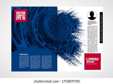 Modern vector templates for brochure, magazine, flyer, booklet with 3D rendering technology concept