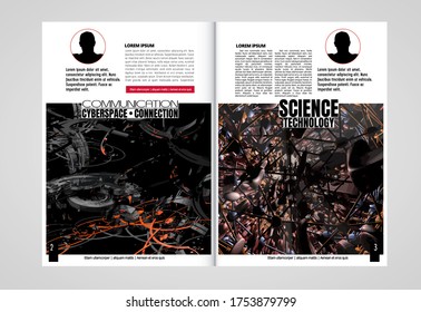 Moderne Vektorvorlagen für Broschüren, Magazine, Flyer, Broschüren mit 3D-Renderingtechnologie-Konzept