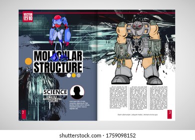 Moderne Vektorvorlagen für Broschüren, Magazine, Flyer, Broschüren mit 3D-Renderingtechnologie-Konzept