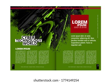 Moderne Vektorvorlagen für Broschüren, Magazine, Flyer, Broschüren mit 3D-Renderingtechnologie-Konzept