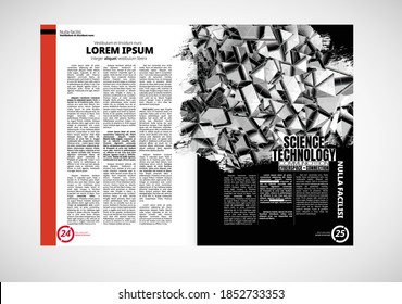 Modern vector templates for brochure, magazine, flyer, booklet with technology concept in background