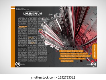 Modern vector templates for brochure, magazine, flyer, booklet with technology concept in background