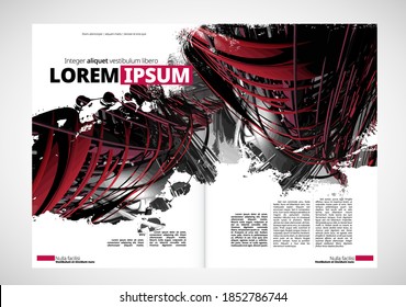 Modern vector templates for brochure, magazine, flyer, booklet with technology concept in background