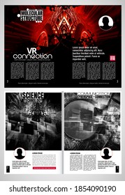 Modern vector templates for brochure, magazine, flyer, booklet with technology concept