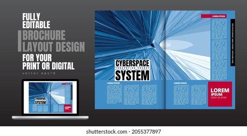 Modern vector templates for brochure, magazine, flyer, booklet with 3D background