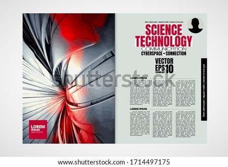 Modern vector templates for brochure, magazine, flyer, booklet with 3D rendering technology concept