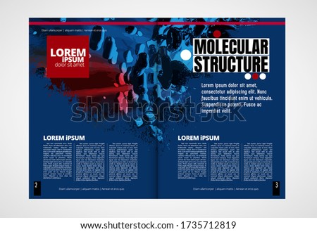 Modern vector templates for brochure, magazine, flyer, booklet with technology concept in background