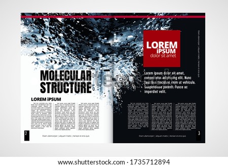 Modern vector templates for brochure, magazine, flyer, booklet with technology concept in background