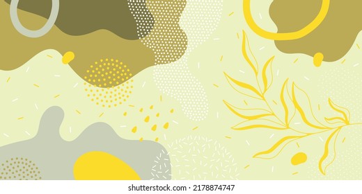 Modern vector templates for the cover. Cute background pattern with abstract shapes. Backgrounds in yellow tones.