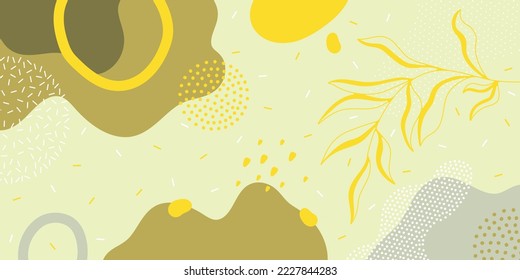 Modern vector templates for the cover. Cute background pattern with abstract shapes. Backgrounds in yellow tones.