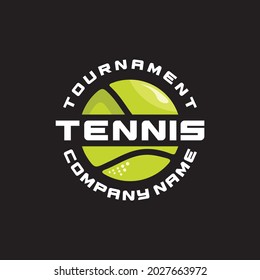 Modern vector tennis ball tournament logo, Tennis logo design vector for your team or tournament.