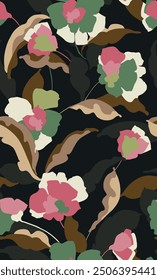 
Modern vector textile design, all over seamless pattern wrapping paper design, digital image printing factory  