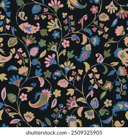 Modern vector textile design, all over seamless pattern wrapping paper design, digital image printing factory