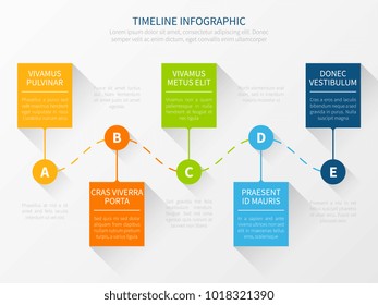 Modern vector timeline. Workflow chart infographic concept for marketing presentation. Timeline marketing business chart, presentation process data infographic illustration,