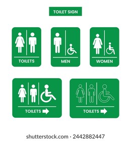 Modern Vector Toilet Icons Set