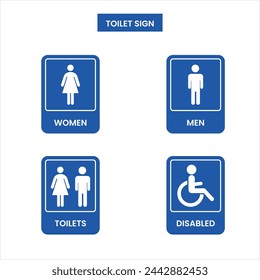 Modern Vector Toilet Icons Set