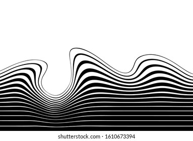 
Modern vector transition from black to white with swirling lines for banners, websites, posters, business cards, stickers, covers, prints on clothes. Black and white vector background.
