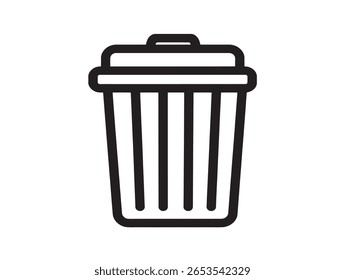 Modern Vector Trash Icon with Simple Style