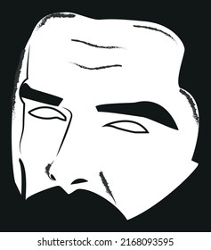 Modern Vector Tshirt Design, Mask Tshirt Design, Fashionable Tshirt, 