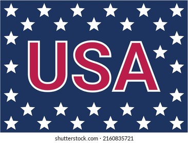 Modern Vector USA Independence and Comemorative Day, modern and simple art stars eps