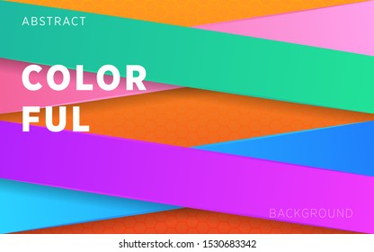 modern vector visualization. colorful abstract background on hexagon texture.modern cover design.Minimal composition with gradient line.vector illustration.