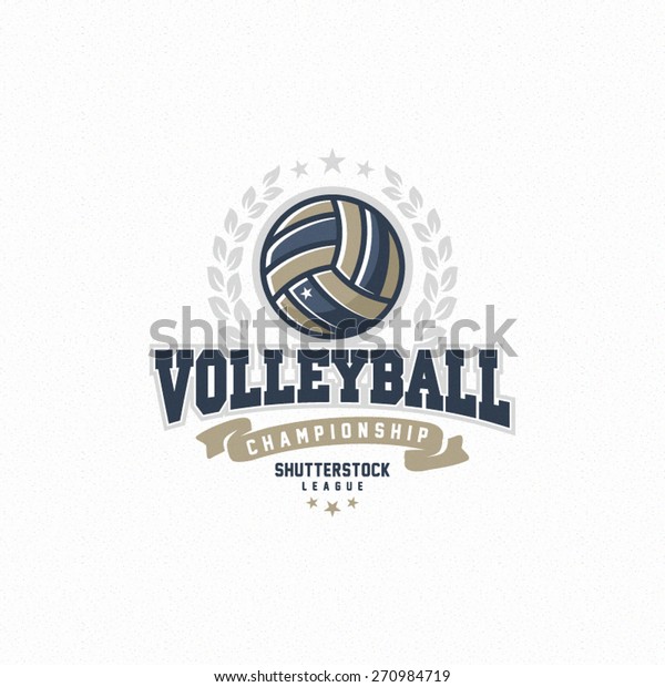 Modern Vector Volleyball Championship Logo Olive Stock Vector (Royalty ...