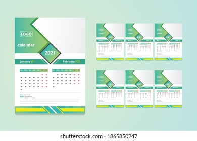 Diseño de calendario vectorial moderno
