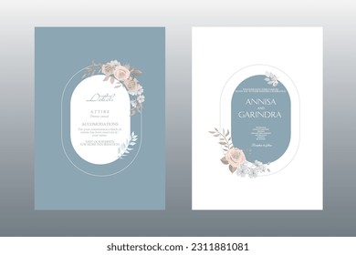 Modern vector wedding Invitation card design.