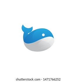 modern vector whale logo template