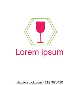 Modern vector wine logo design