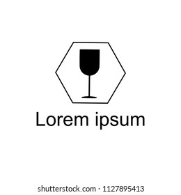 Modern vector wine logo design