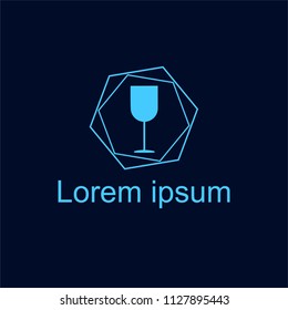 Modern vector wine logo design