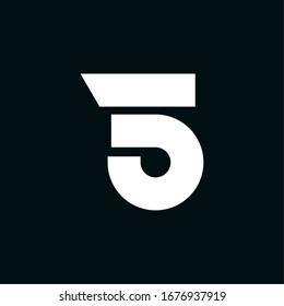 Modern Vector Wing Logo Number 5. 5 Number Design Vector