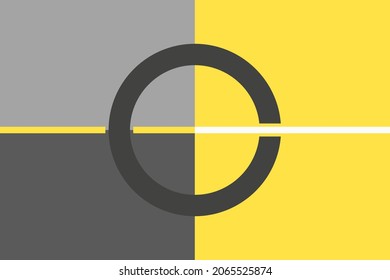 Modern vector yellow background. Abstract illustration with circle. Abstract geometric black and yellow illustration for banner or website.
