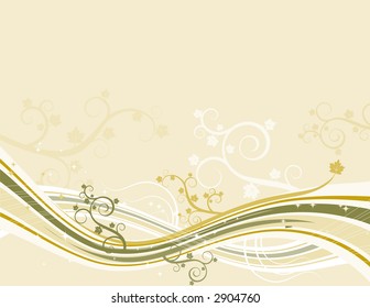 Modern vector yellow floral background