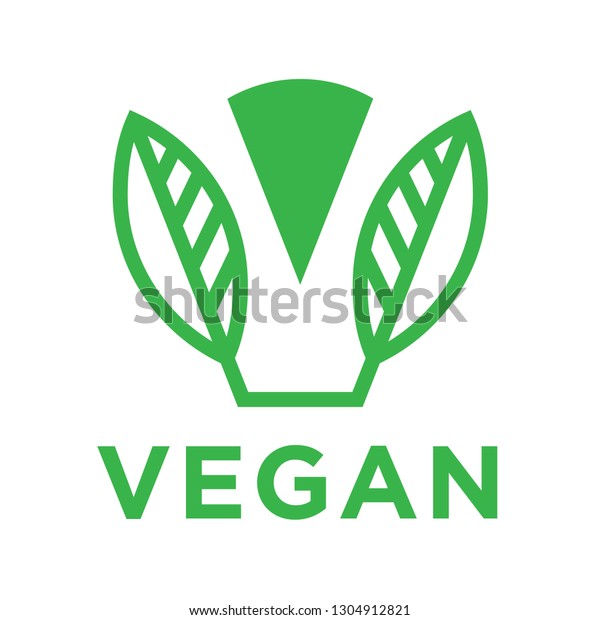 Modern Vegan Food Logo Design Abstract Stock Vector Royalty Free