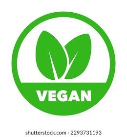 Icono de vector circular vegano amigable moderno. Conceptos de vegetariano, vegetariano, vegetal, sin carne, orgánico, saludable, dieta, ecológico y sustentable.