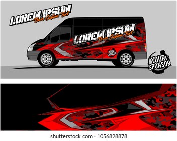 modern vehicle graphic kit. Abstract racing background for car, truck, van, boat wrapping decals. can be used for other background graphic needed too. 
