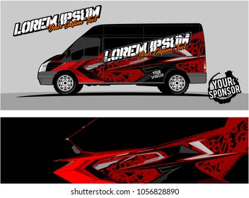 modern vehicle graphic kit. Abstract racing background for car, truck, van, boat wrapping decals. can be used for other background graphic needed too. 
