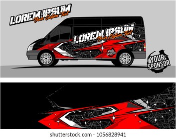 modern vehicle graphic kit. Abstract racing background for car, truck, van, boat wrapping decals. can be used for other background graphic needed too. 