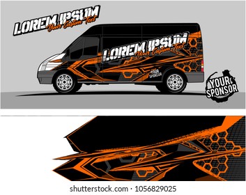 modern vehicle graphic kit. Abstract racing background for car, truck, van, boat wrapping decals. can be used for other background graphic needed too. 
