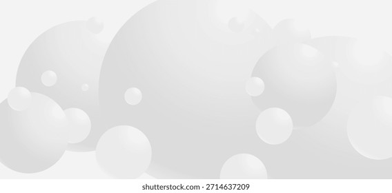 Modern and versatile minimalist white ball background. The ball floats with a smooth gradient. Perfect for digital and print media applications, promotions, advertising, banners, and web headers.