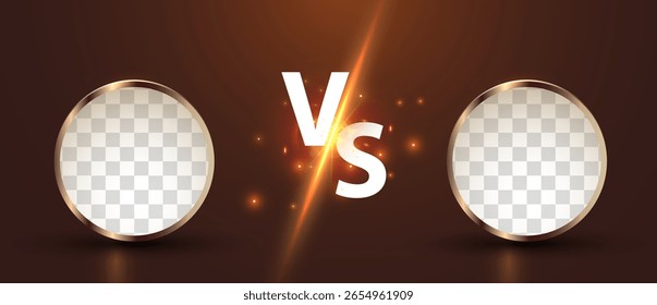 Modern versus background with podiums and rays effects. Vector illustration