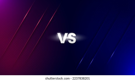 Modern versus background with rays effects. Vs background for banner, poster and other design purpose