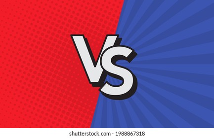 Modern versus battle background. Vs battle headline. Competitions between contestants, fighters or teams. Vector illustration